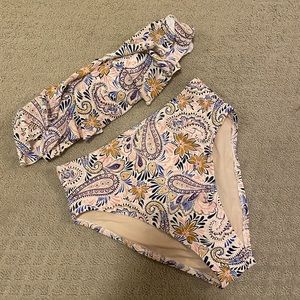 High waisted Paisley Bikini